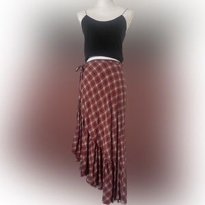 Plaid Wrap Skirt